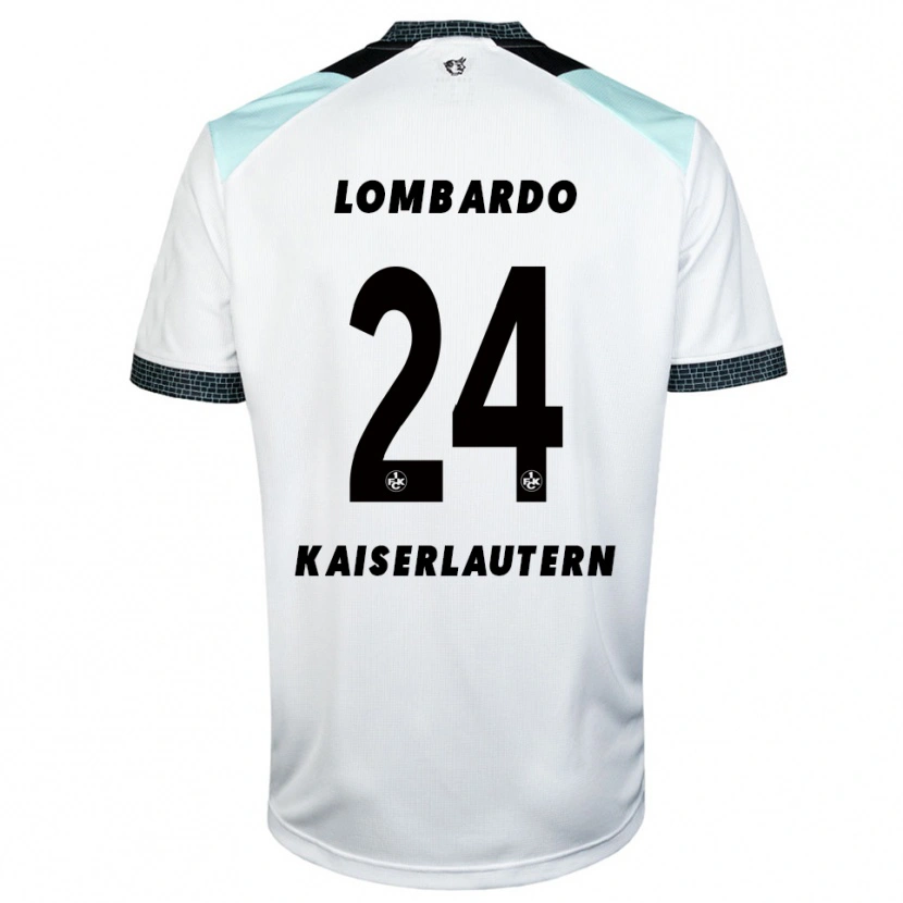 Danxen Uomo Maglia Ben Lombardo #24 Bianco Nero Kit Gara Away 2025/26 Maglietta