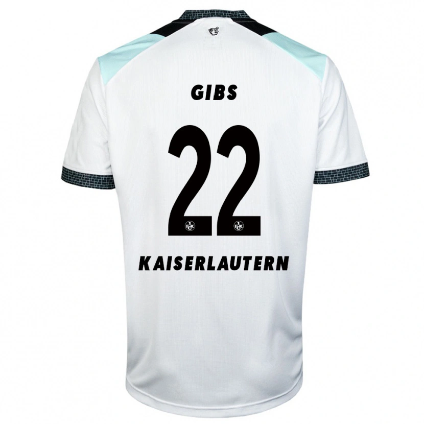 Danxen Uomo Maglia Neal Gibs #22 Bianco Nero Kit Gara Away 2025/26 Maglietta