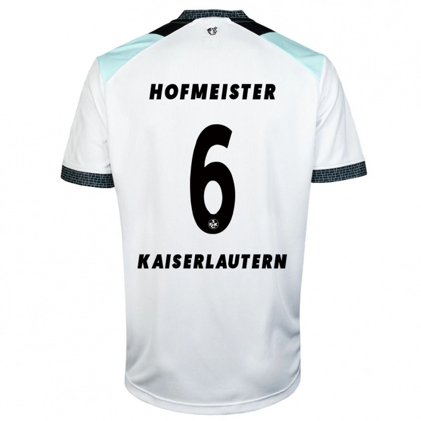 Danxen Uomo Maglia Dion Hofmeister #6 Bianco Nero Kit Gara Away 2025/26 Maglietta