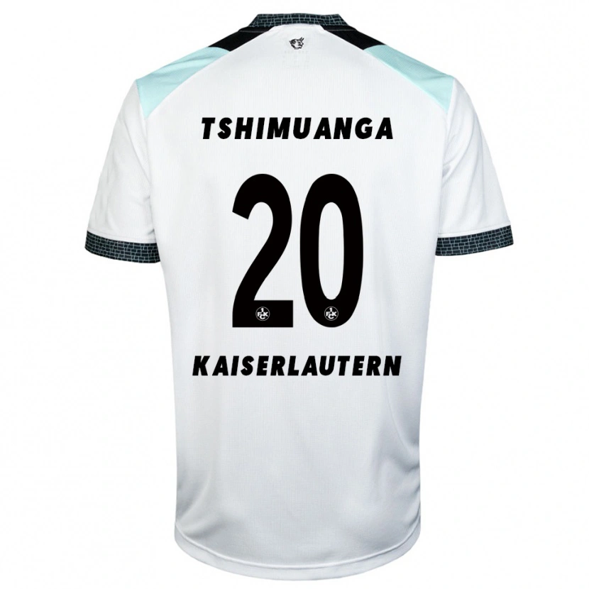 Danxen Uomo Maglia Aaron Tshimuanga #20 Bianco Nero Kit Gara Away 2025/26 Maglietta
