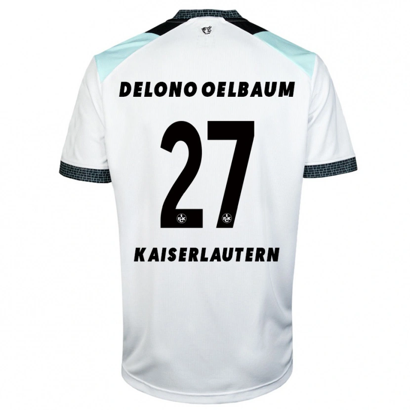 Danxen Uomo Maglia Kenny Delono Oelbaum #27 Bianco Nero Kit Gara Away 2025/26 Maglietta