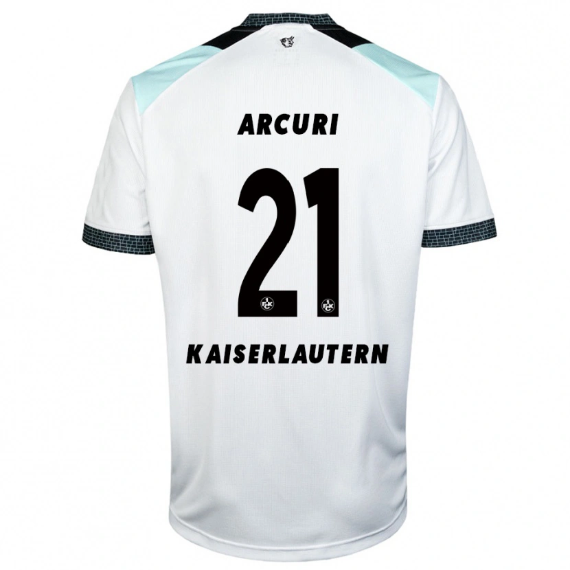 Danxen Uomo Maglia Gionathan Arcuri #21 Bianco Nero Kit Gara Away 2025/26 Maglietta