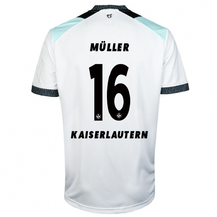 Danxen Uomo Maglia Moritz Müller #16 Bianco Nero Kit Gara Away 2025/26 Maglietta