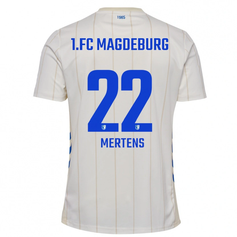 Danxen Uomo Maglia Lisann Mertens #22 Bianco Blu Kit Gara Away 2025/26 Maglietta