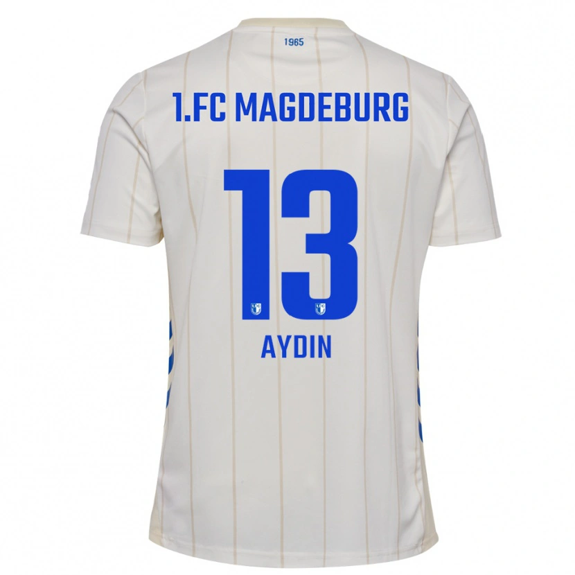 Danxen Uomo Maglia Kenan Aydin #13 Bianco Blu Kit Gara Away 2025/26 Maglietta