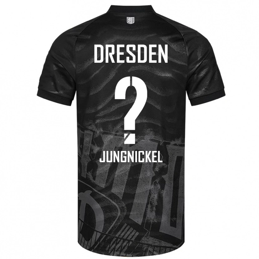 Danxen Uomo Maglia Lars Jungnickel #0 Nero Grigio Kit Gara Away 2025/26 Maglietta