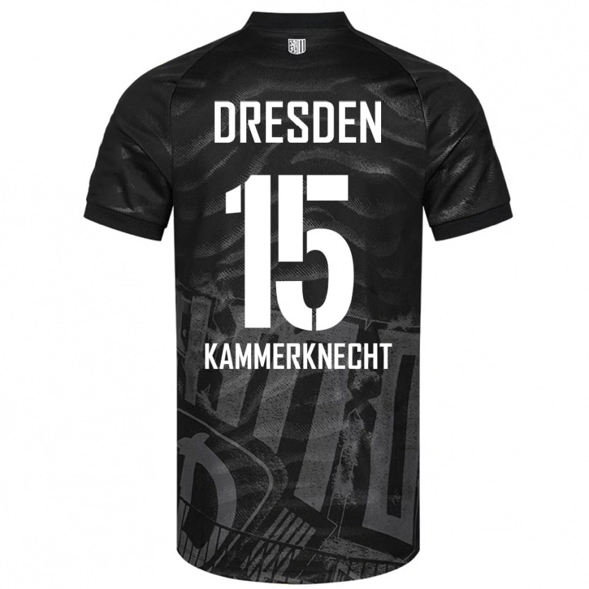 Danxen Uomo Maglia Claudio Kammerknecht #15 Nero Grigio Kit Gara Away 2025/26 Maglietta