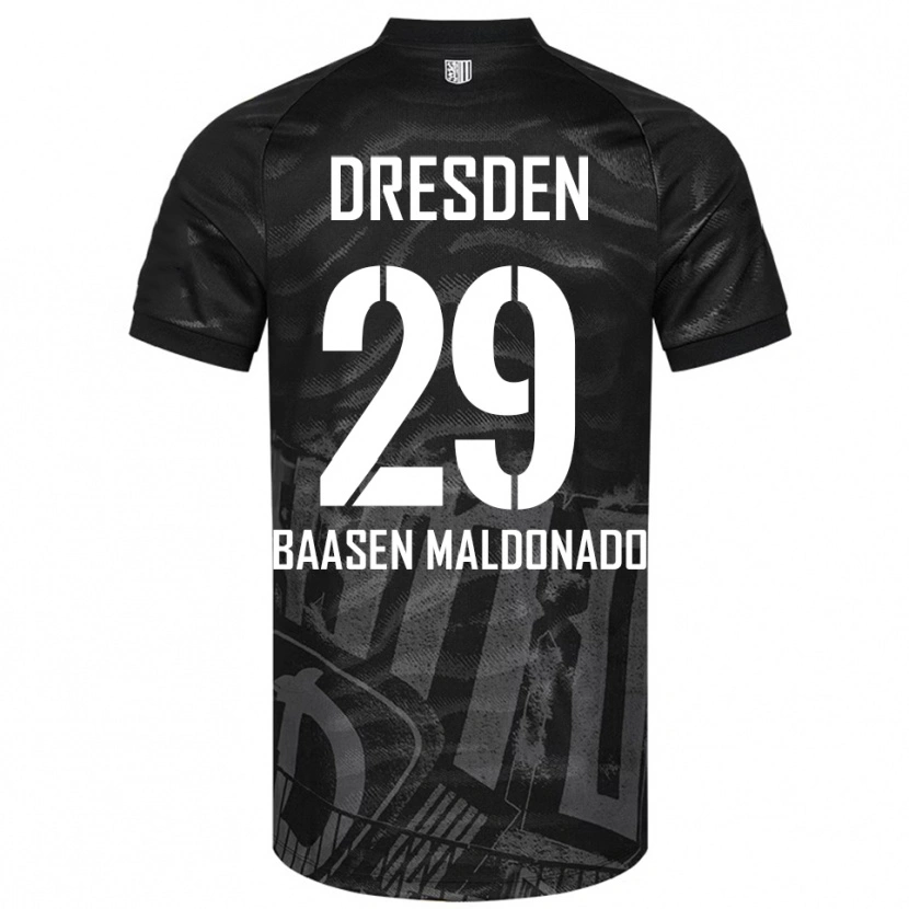 Danxen Uomo Maglia Luis Baasen Maldonado #29 Nero Grigio Kit Gara Away 2025/26 Maglietta
