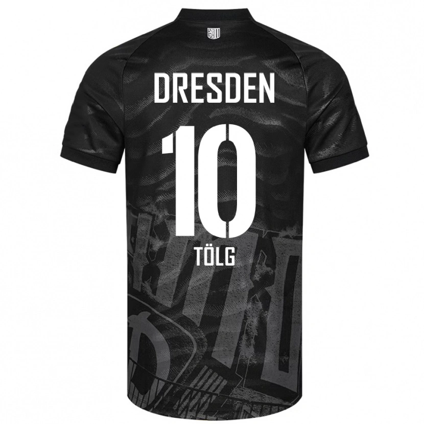 Danxen Uomo Maglia Cedric Tölg #10 Nero Grigio Kit Gara Away 2025/26 Maglietta
