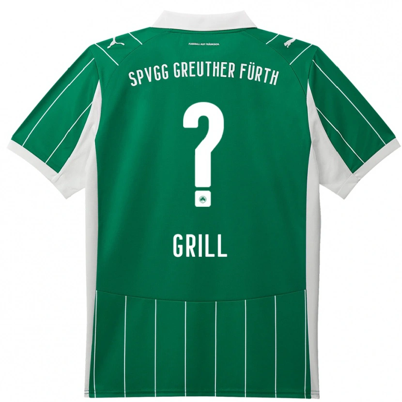 Danxen Uomo Maglia Elena Grill #0 Verde Bianco Kit Gara Away 2025/26 Maglietta