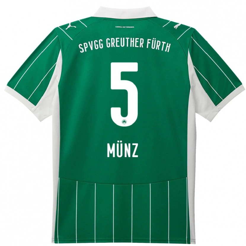 Danxen Uomo Maglia Reno Münz #5 Verde Bianco Kit Gara Away 2025/26 Maglietta