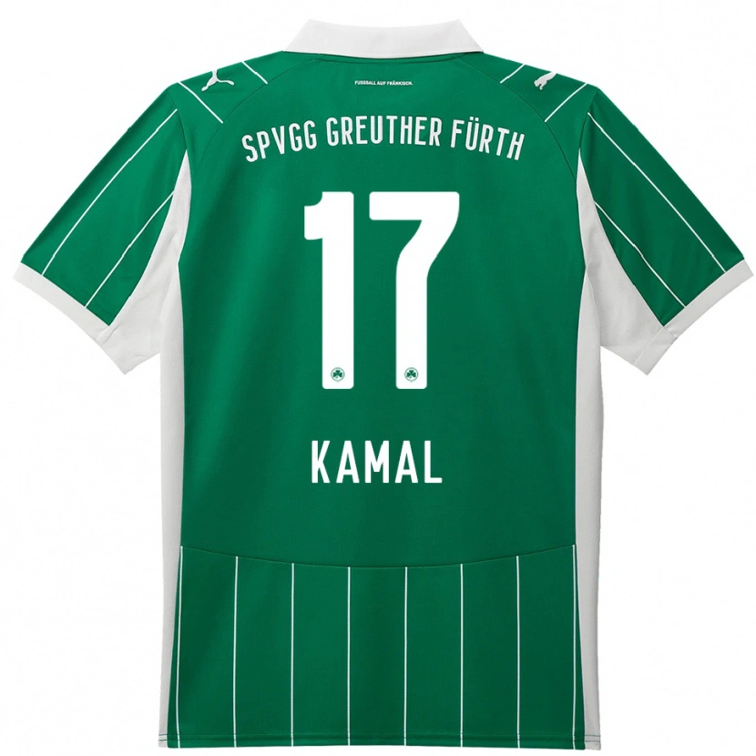 Danxen Uomo Maglia Fadl Kamal #17 Verde Bianco Kit Gara Away 2025/26 Maglietta