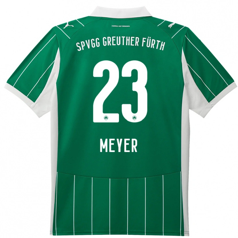 Danxen Uomo Maglia Max Meyer #23 Verde Bianco Kit Gara Away 2025/26 Maglietta