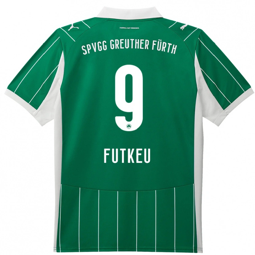 Danxen Uomo Maglia Noel Futkeu #9 Verde Bianco Kit Gara Away 2025/26 Maglietta