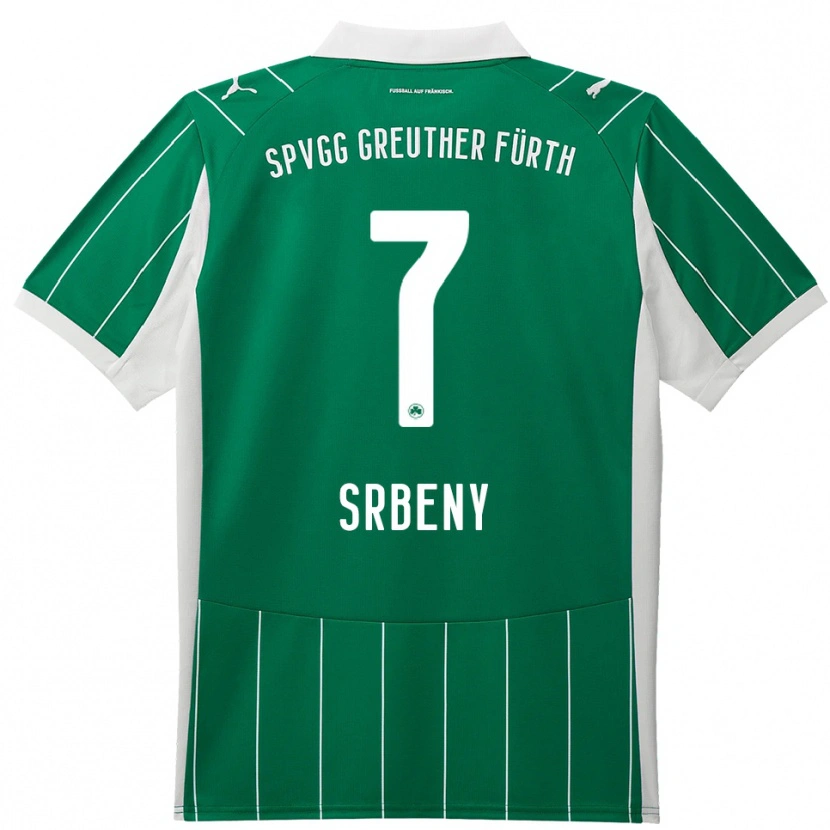 Danxen Uomo Maglia Dennis Srbeny #7 Verde Bianco Kit Gara Away 2025/26 Maglietta