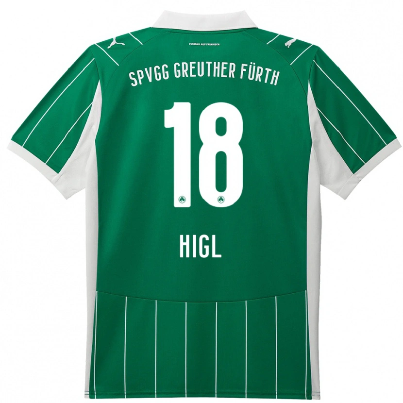 Danxen Uomo Maglia Felix Higl #18 Verde Bianco Kit Gara Away 2025/26 Maglietta