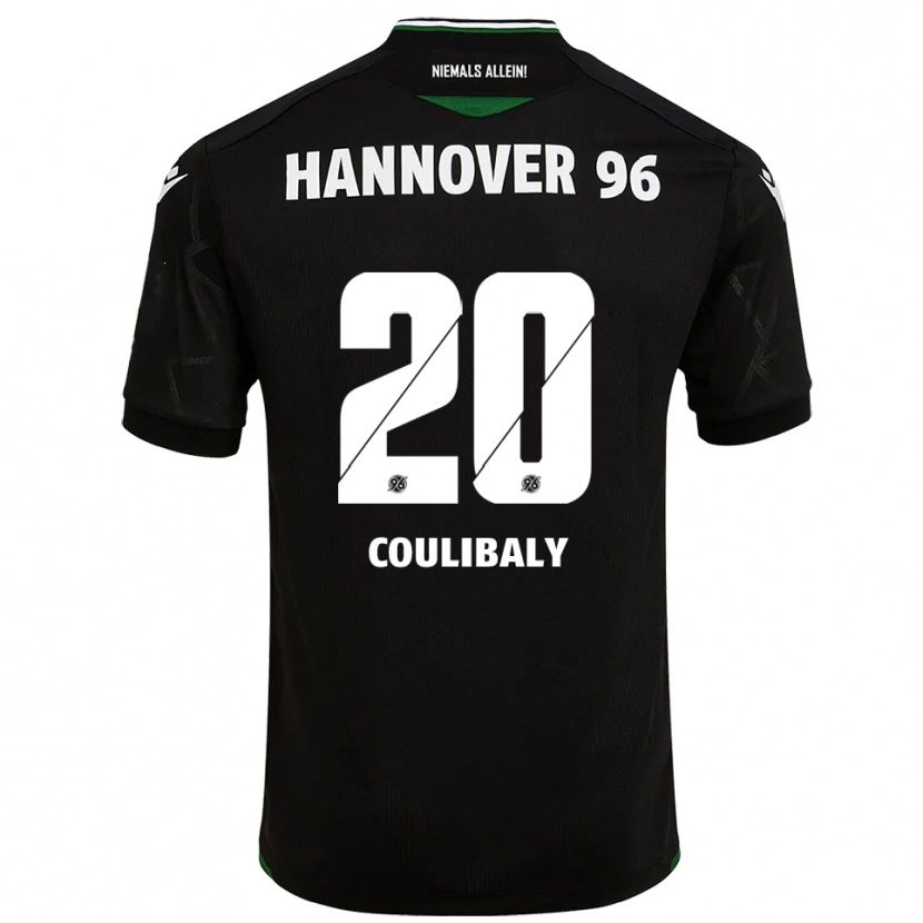 Danxen Uomo Maglia Adam Coulibaly #20 Nero Verde Kit Gara Away 2025/26 Maglietta