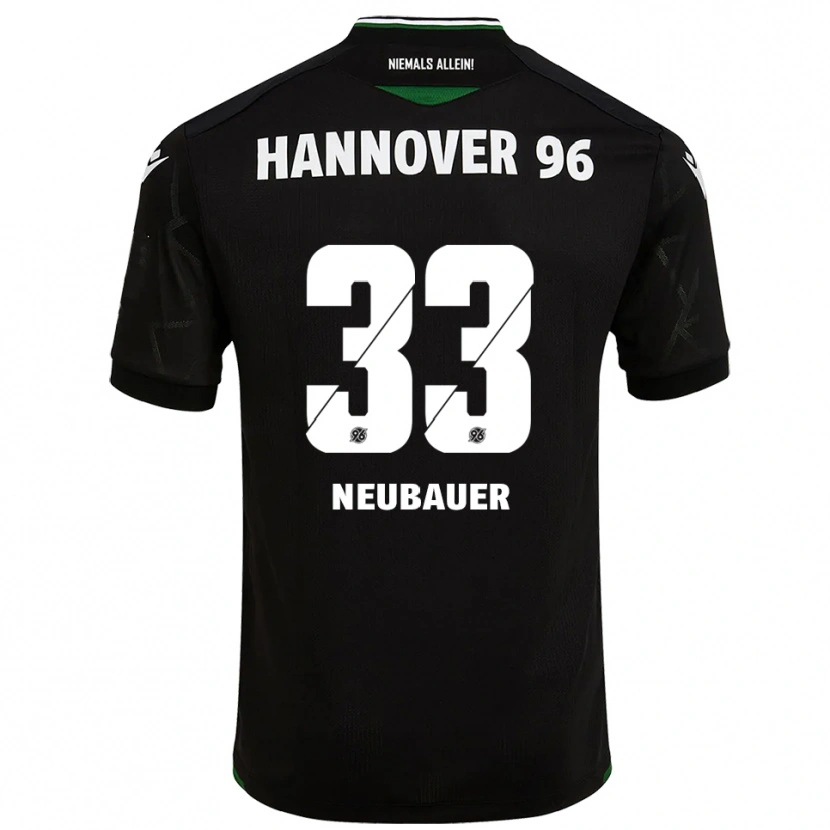 Danxen Uomo Maglia Maurice Neubauer #33 Nero Verde Kit Gara Away 2025/26 Maglietta