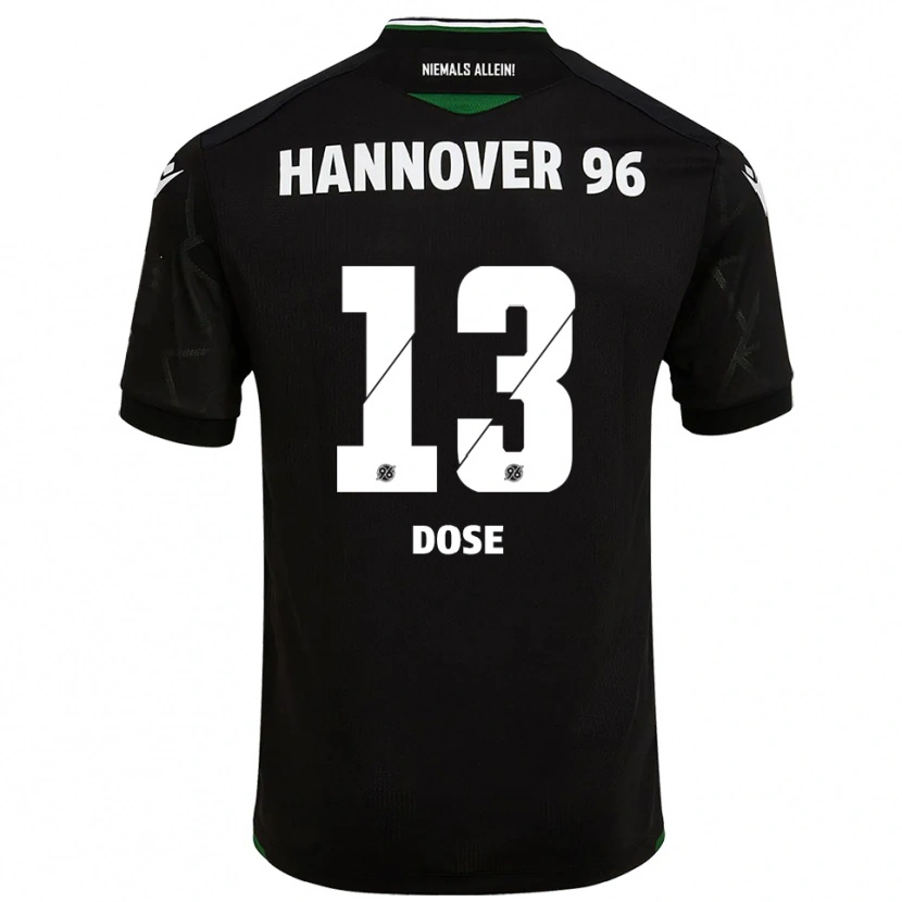 Danxen Uomo Maglia Julia Dose #13 Nero Verde Kit Gara Away 2025/26 Maglietta