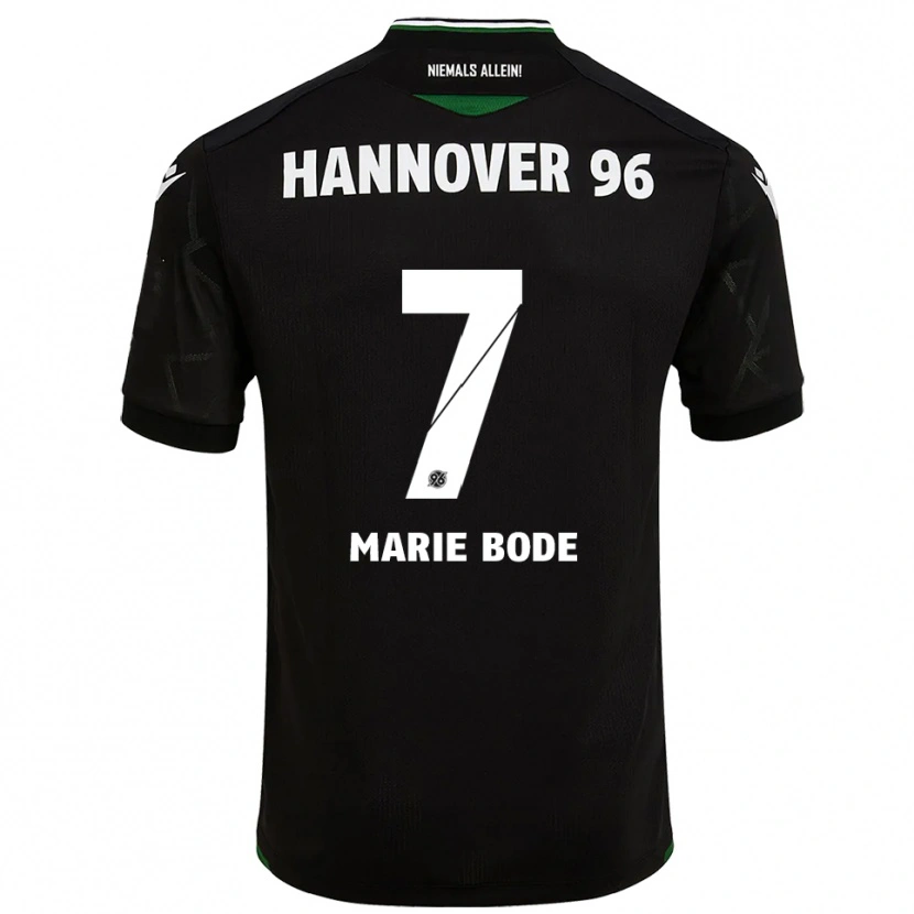 Danxen Uomo Maglia Bente Marie Bode #7 Nero Verde Kit Gara Away 2025/26 Maglietta