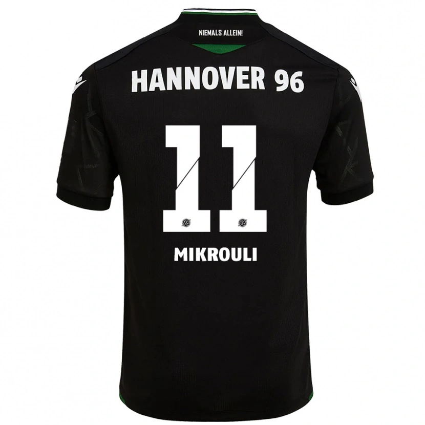 Danxen Uomo Maglia Alexia Mikrouli #11 Nero Verde Kit Gara Away 2025/26 Maglietta