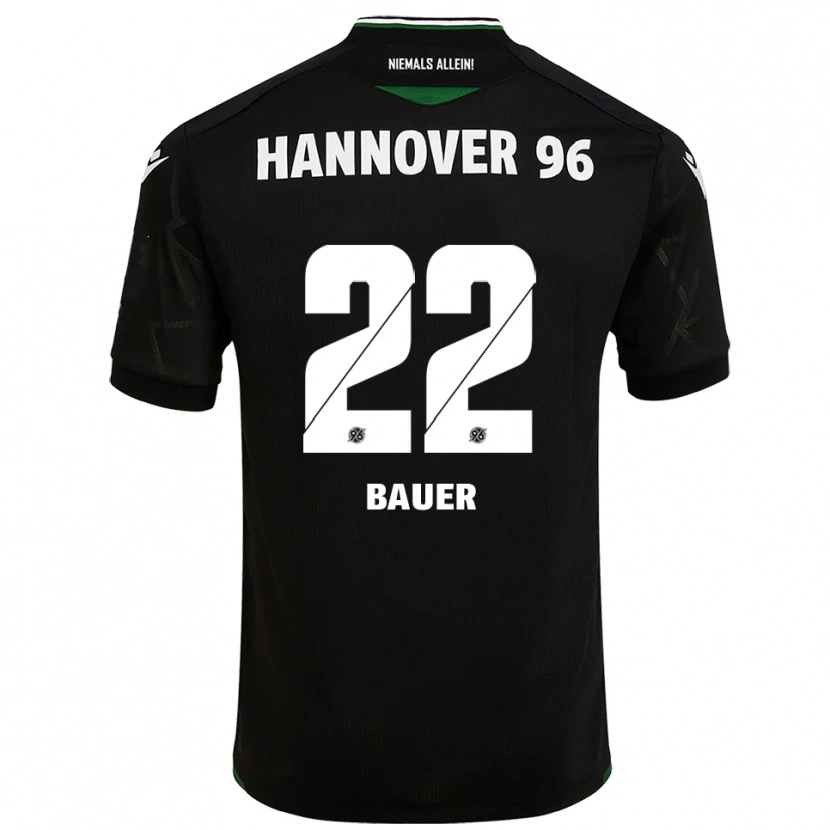 Danxen Uomo Maglia Elias Bauer #22 Nero Verde Kit Gara Away 2025/26 Maglietta