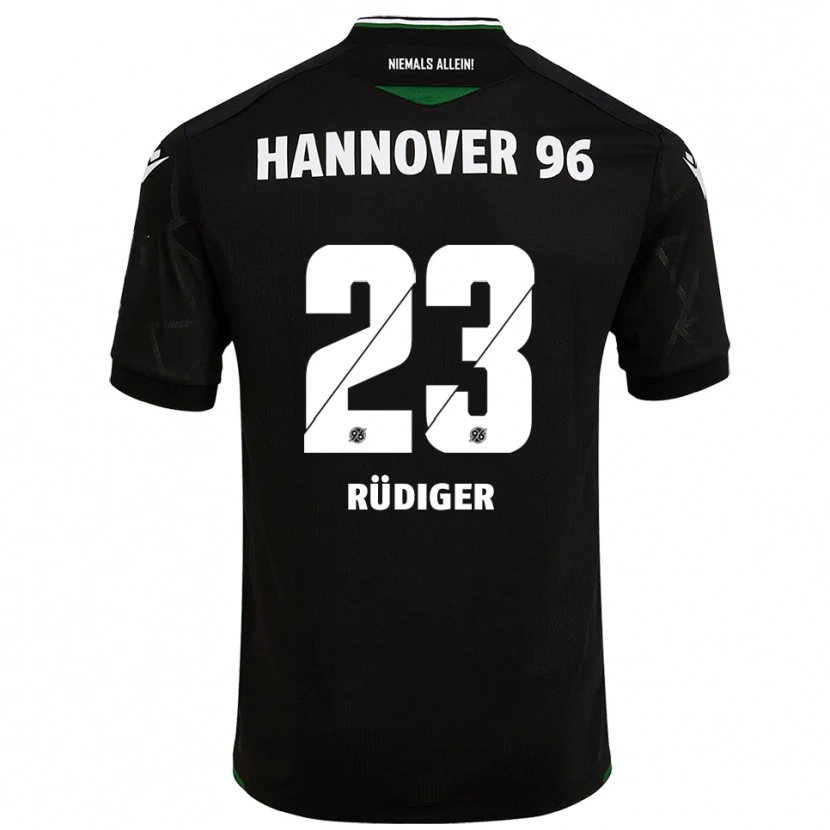 Danxen Uomo Maglia Fin-Luca Rüdiger #23 Nero Verde Kit Gara Away 2025/26 Maglietta