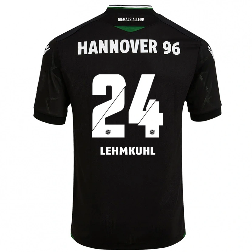 Danxen Uomo Maglia Camillo Lehmkuhl #24 Nero Verde Kit Gara Away 2025/26 Maglietta