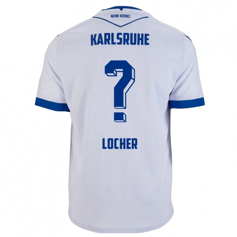 Danxen Uomo Maglia Lena Locher #0 Bianco Blu Kit Gara Away 2025/26 Maglietta