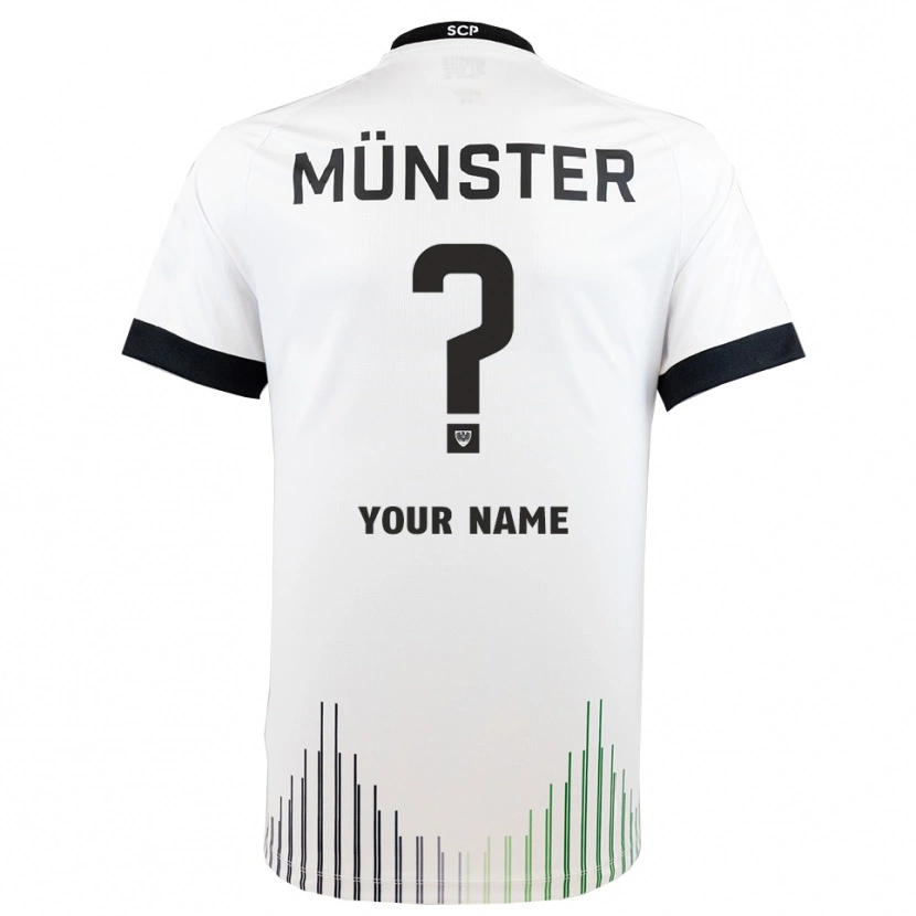 Danxen Uomo Maglia Il Tuo Nome #0 Bianco Nero Kit Gara Away 2025/26 Maglietta
