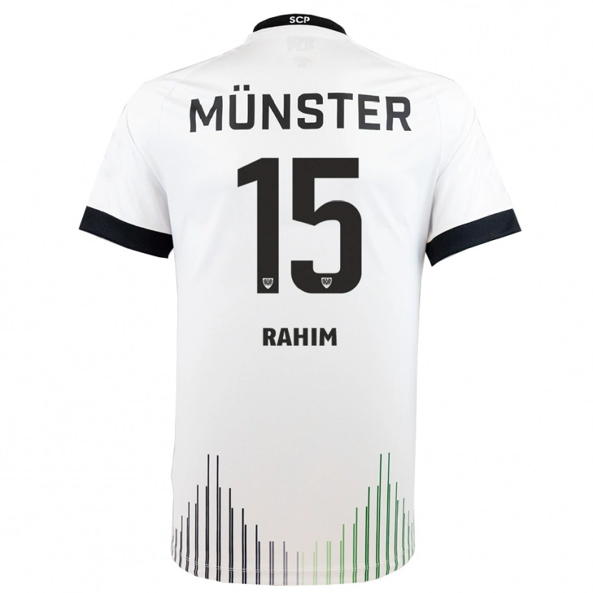 Danxen Uomo Maglia David Rahim #15 Bianco Nero Kit Gara Away 2025/26 Maglietta