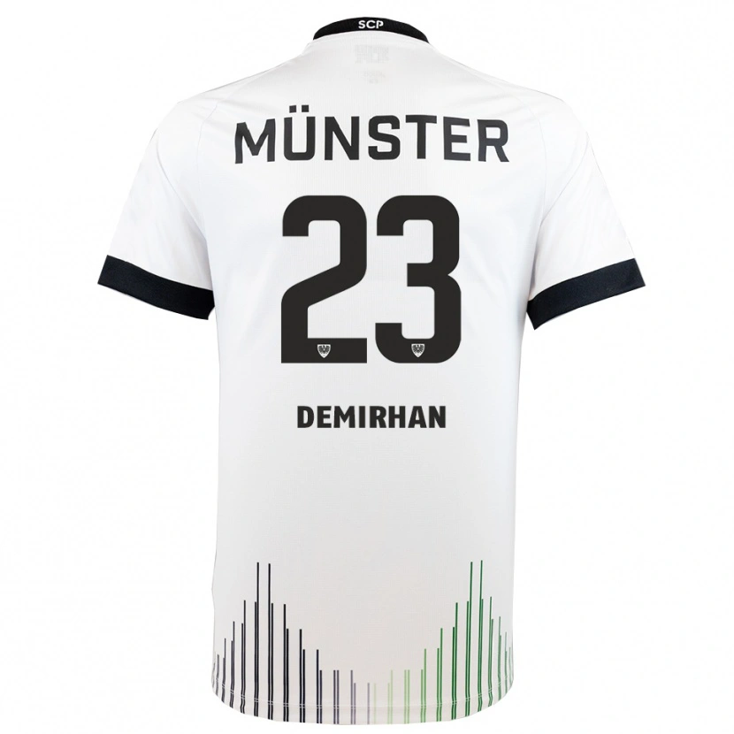 Danxen Uomo Maglia Mikail Demirhan #23 Bianco Nero Kit Gara Away 2025/26 Maglietta