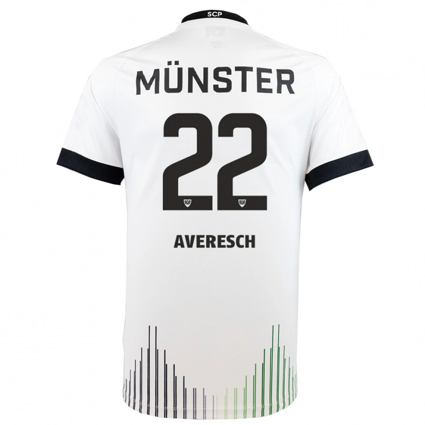 Danxen Uomo Maglia Noah Averesch #22 Bianco Nero Kit Gara Away 2025/26 Maglietta