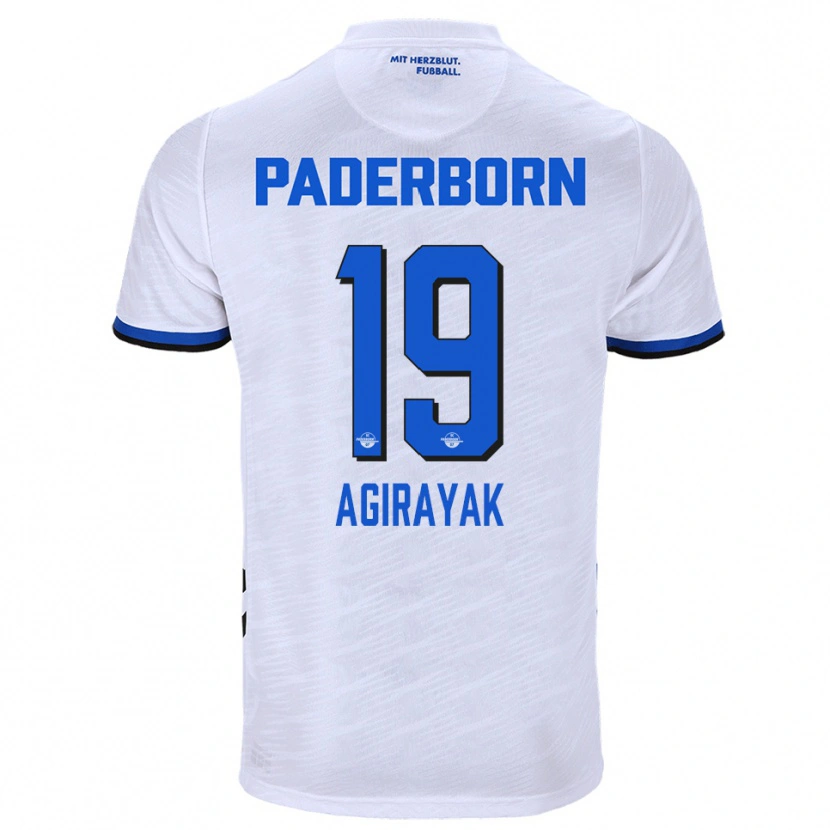 Danxen Uomo Maglia Cihan Agirayak #19 Bianco Blu Kit Gara Away 2025/26 Maglietta