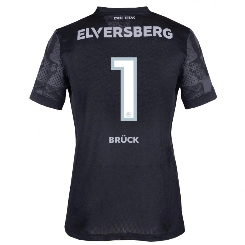Danxen Uomo Maglia Florian Brück #1 Nero Grigio Kit Gara Away 2025/26 Maglietta