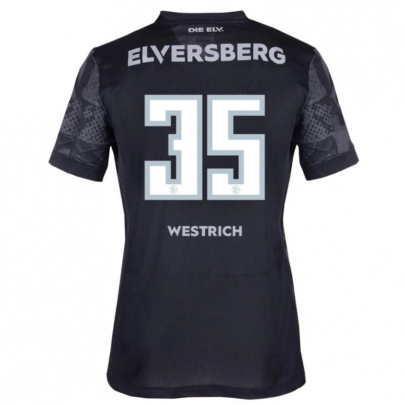 Danxen Uomo Maglia Louis Westrich #35 Nero Grigio Kit Gara Away 2025/26 Maglietta