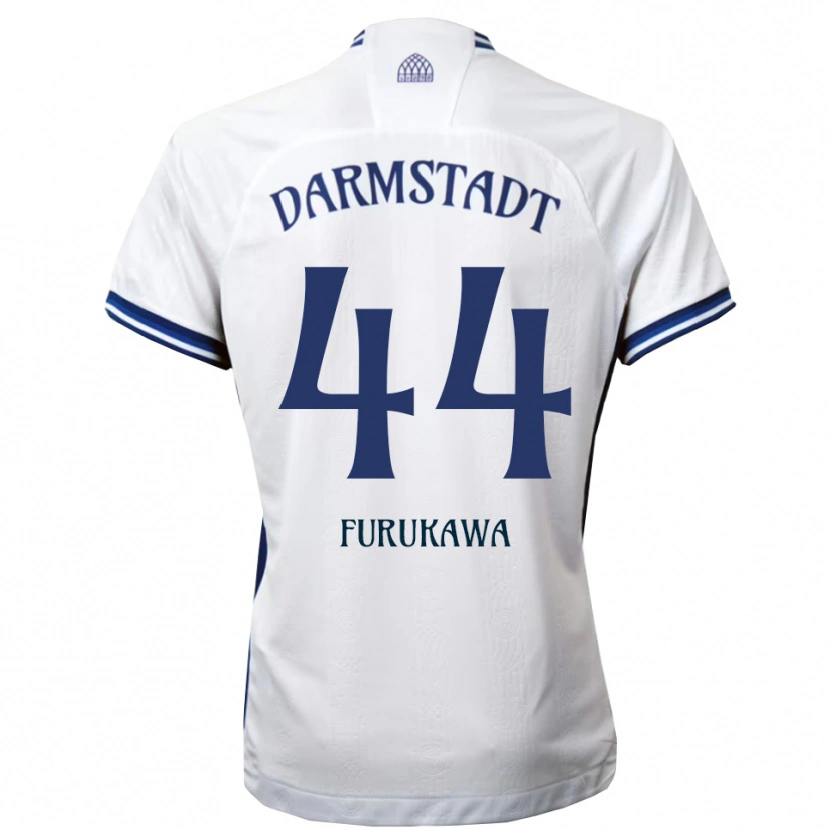 Danxen Uomo Maglia Yosuke Furukawa #44 Bianco Blu Kit Gara Away 2025/26 Maglietta