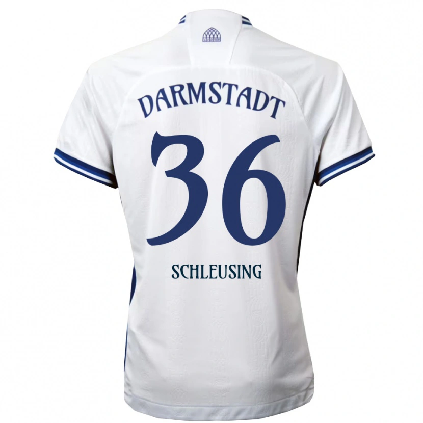 Danxen Uomo Maglia Lenox Schleusing #36 Bianco Blu Kit Gara Away 2025/26 Maglietta
