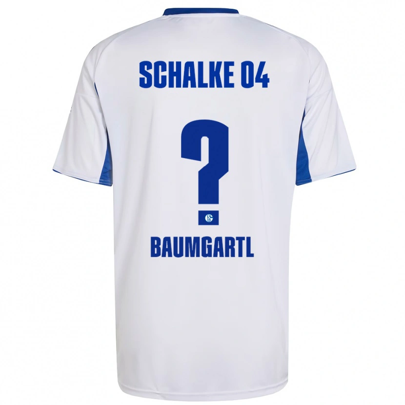 Danxen Uomo Maglia Timo Baumgartl #0 Bianco Blu Kit Gara Away 2025/26 Maglietta