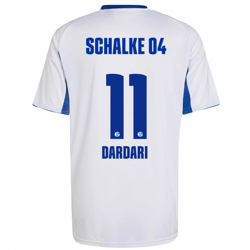 Danxen Uomo Maglia Bilal Dardari #11 Bianco Blu Kit Gara Away 2025/26 Maglietta