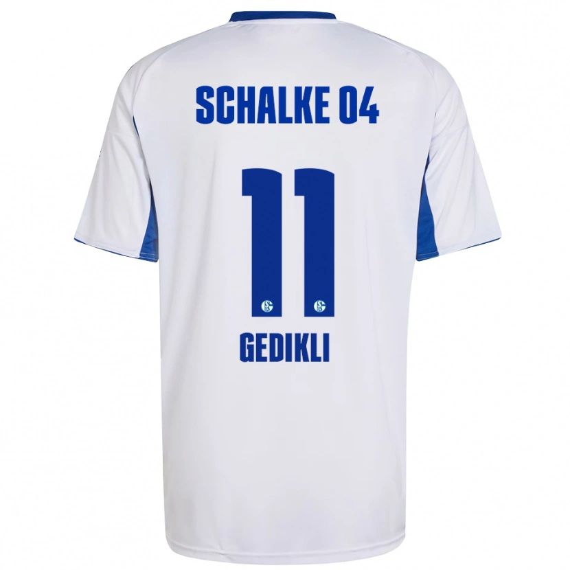 Danxen Uomo Maglia Tuana Gedikli #11 Bianco Blu Kit Gara Away 2025/26 Maglietta