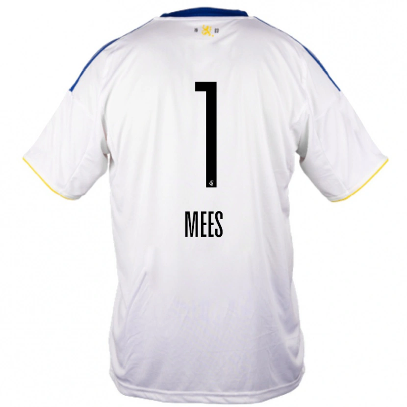 Danxen Uomo Maglia Alexander Mees #1 Bianco Blu Giallo Kit Gara Away 2025/26 Maglietta