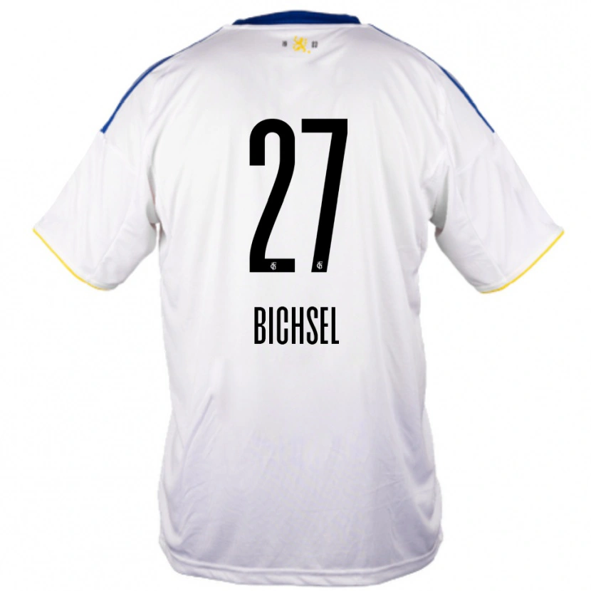 Danxen Uomo Maglia Joel Bichsel #27 Bianco Blu Giallo Kit Gara Away 2025/26 Maglietta