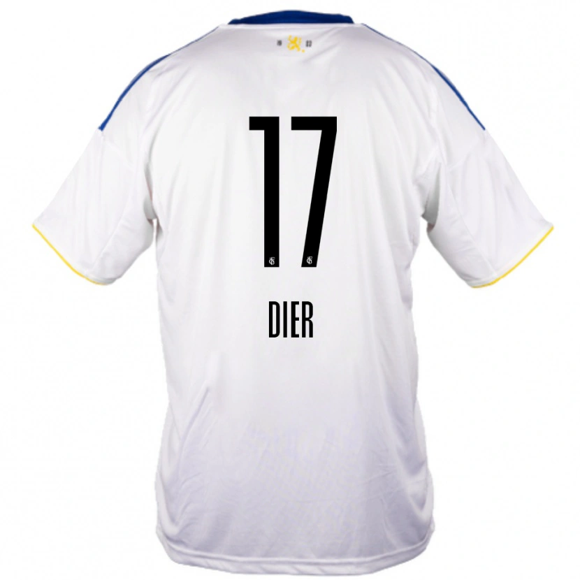 Danxen Uomo Maglia Lucas Dier #17 Bianco Blu Giallo Kit Gara Away 2025/26 Maglietta
