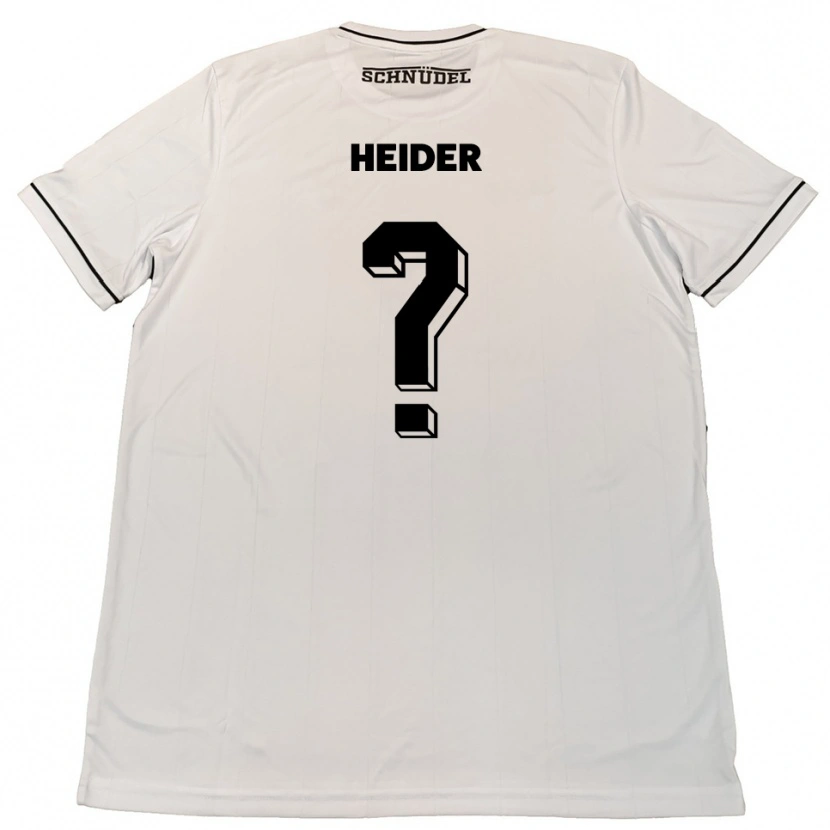Danxen Uomo Maglia Antonia Heider #0 Bianco Nero Kit Gara Away 2025/26 Maglietta