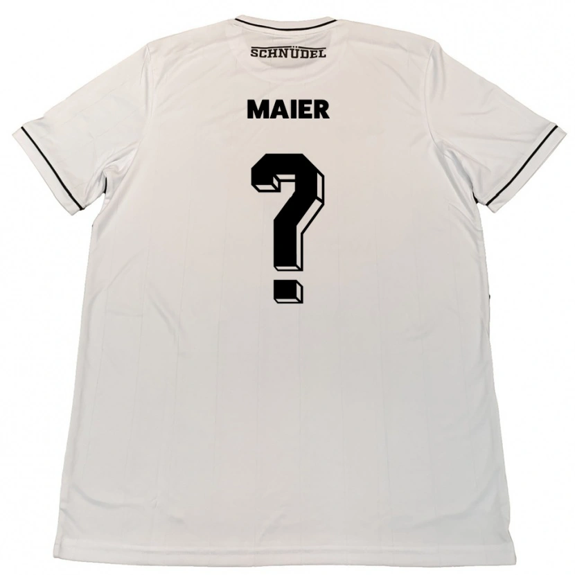 Danxen Uomo Maglia Marie Maier #0 Bianco Nero Kit Gara Away 2025/26 Maglietta