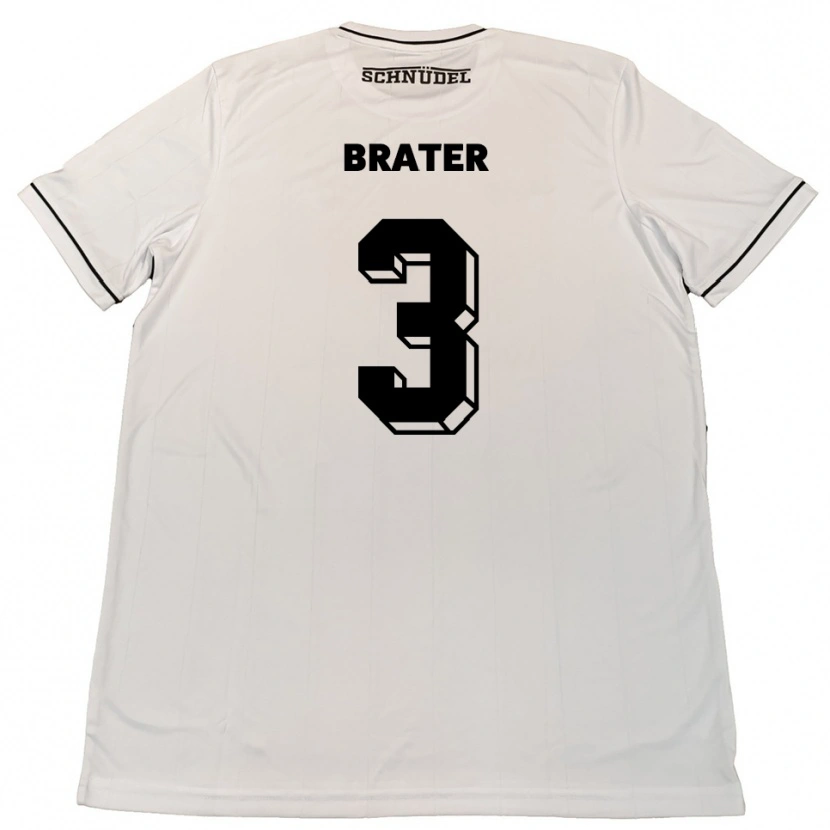 Danxen Uomo Maglia Janis Brater #3 Bianco Nero Kit Gara Away 2025/26 Maglietta