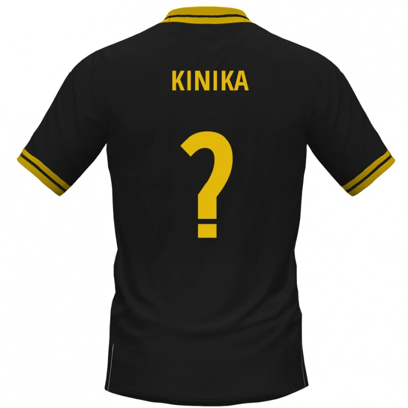 Danxen Uomo Maglia Darryl Kinika #0 Nero Giallo Kit Gara Away 2025/26 Maglietta