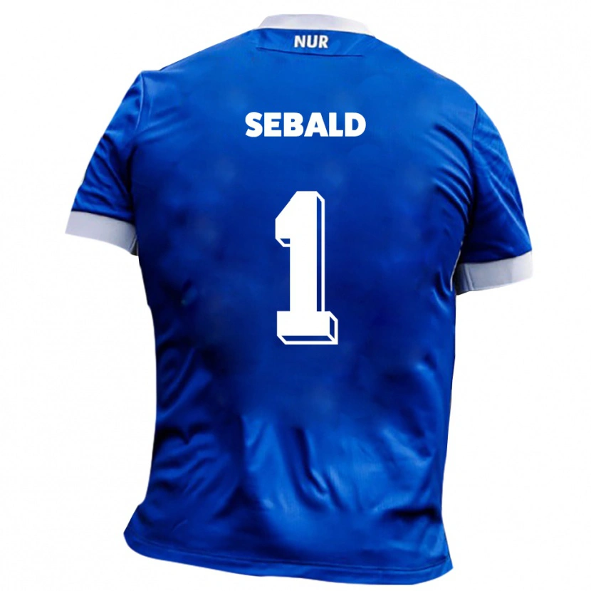 Danxen Uomo Maglia Alexander Sebald #1 Blu Bianco Kit Gara Away 2025/26 Maglietta
