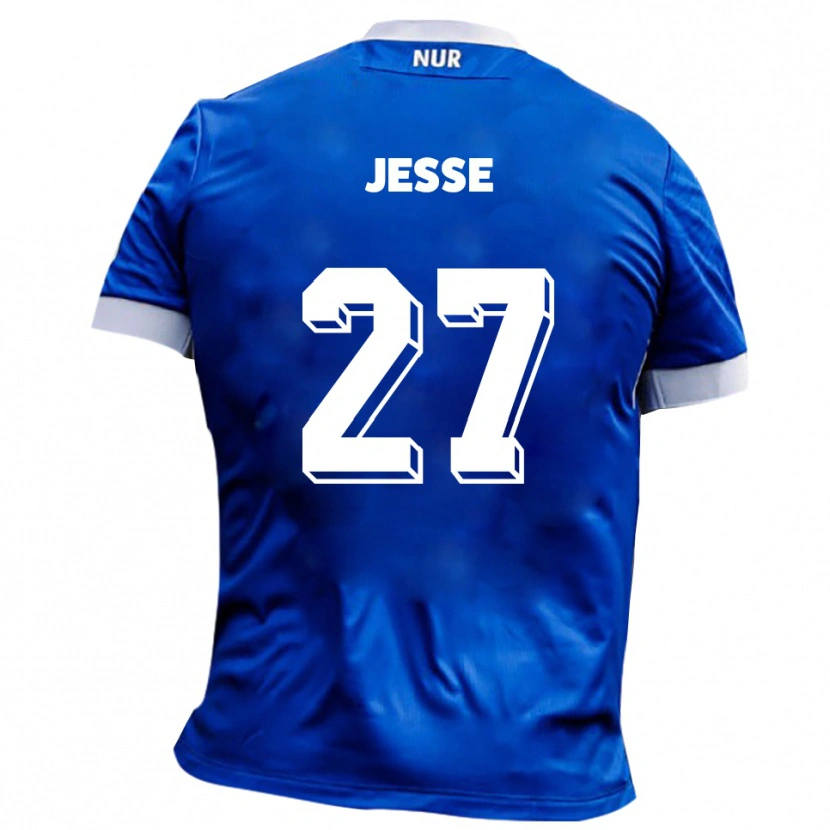 Danxen Uomo Maglia Karl Jesse #27 Blu Bianco Kit Gara Away 2025/26 Maglietta